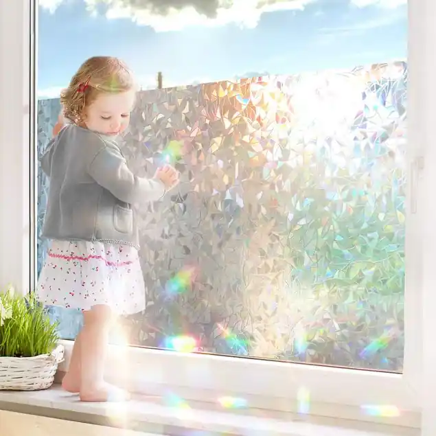 3D Regenbogen-Effekt Fensterfolie statisch haftend Nur Heute