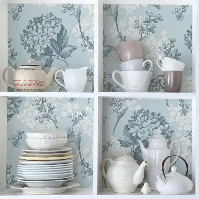 Hortensia Vintage Küchen-Blumenmuster Kostenloser Versand