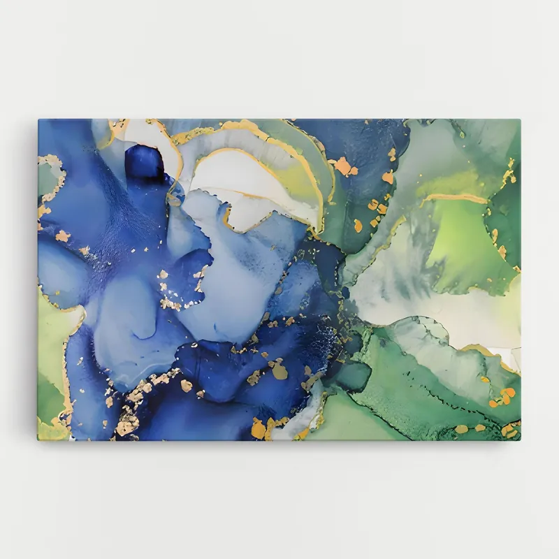 Top-Angebot Leinwandbild Green Paint Marble