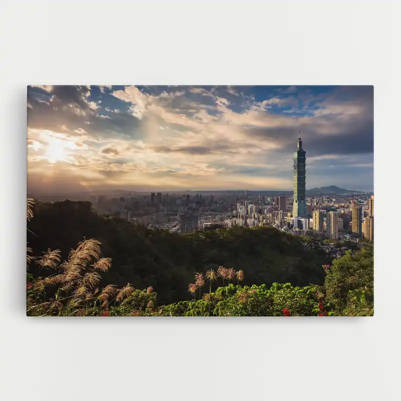 Leinwandbild Big Building Daylight Gratis Versand
