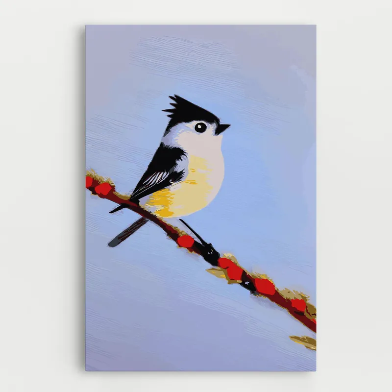 Schnäppchen Leinwandbild Bird Painting