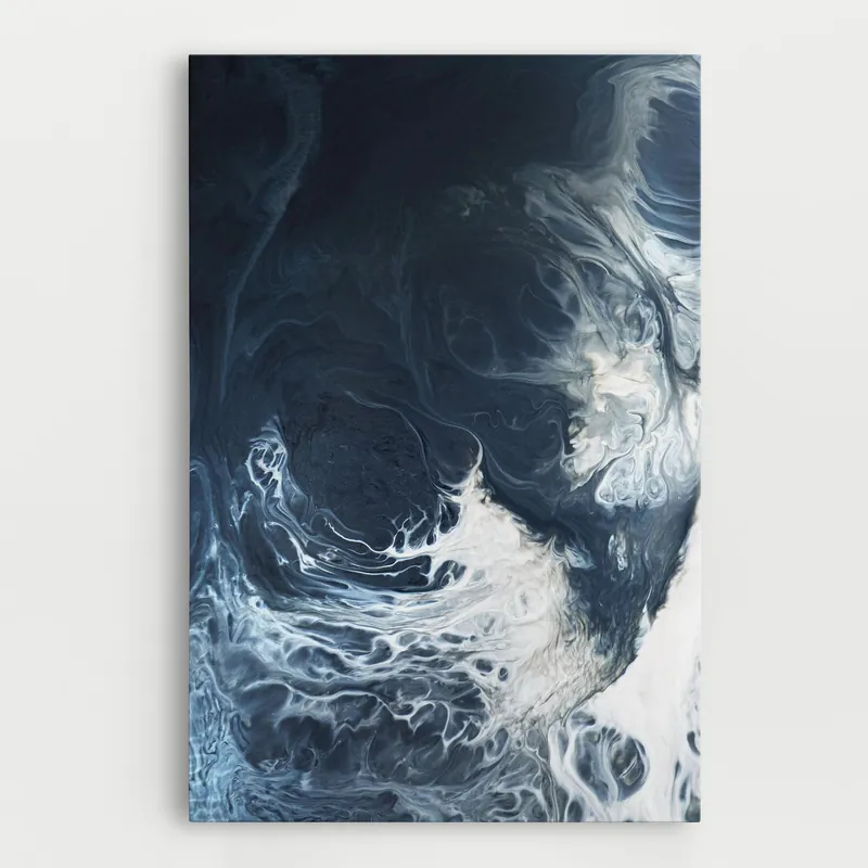 Leinwandbild Dark Blue Wave Begrenztes Angebot