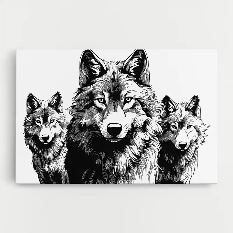 Leinwandbild 3 Wolves Must-Have
