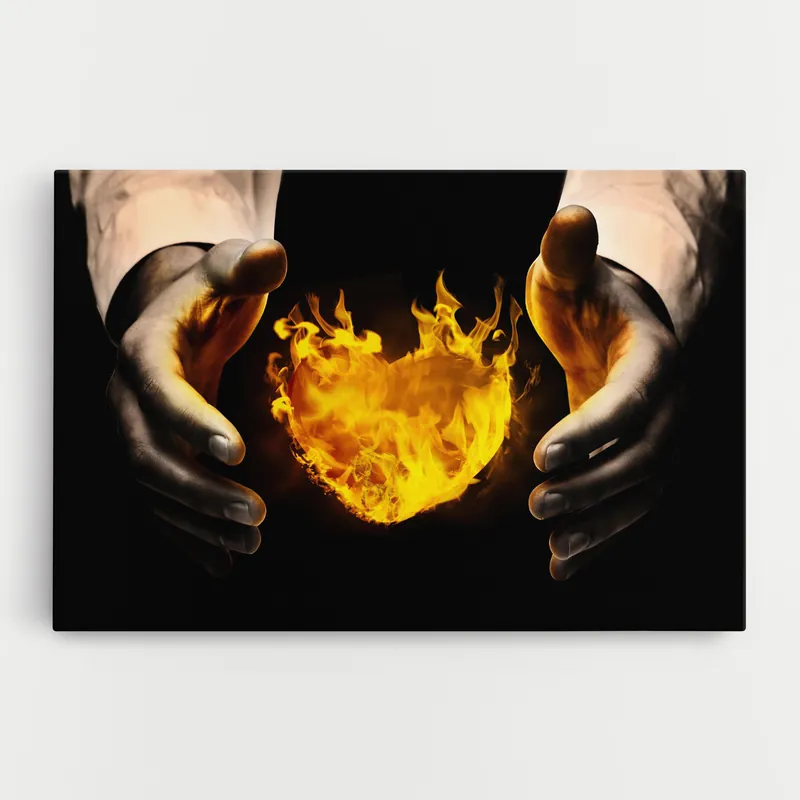 Online Kaufen Leinwandbild Fire Heart