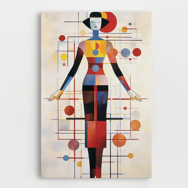 Finale Aktion Leinwandbild Poster Woman Artist