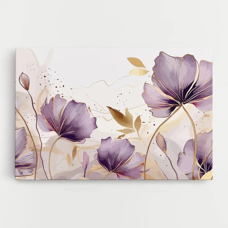 Knallerangebot Leinwandbild Purple Gold Exotic