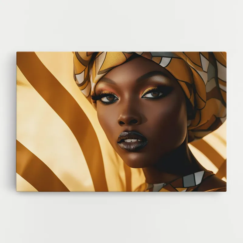 Expressversand Leinwandbild Fashion African Woman