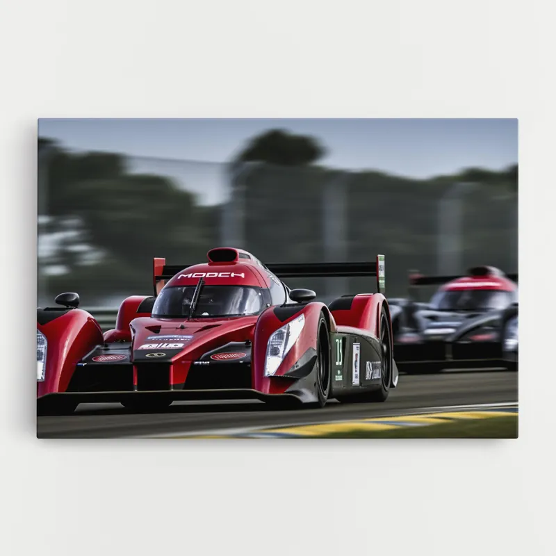 Sale Leinwandbild Red Racing Cars