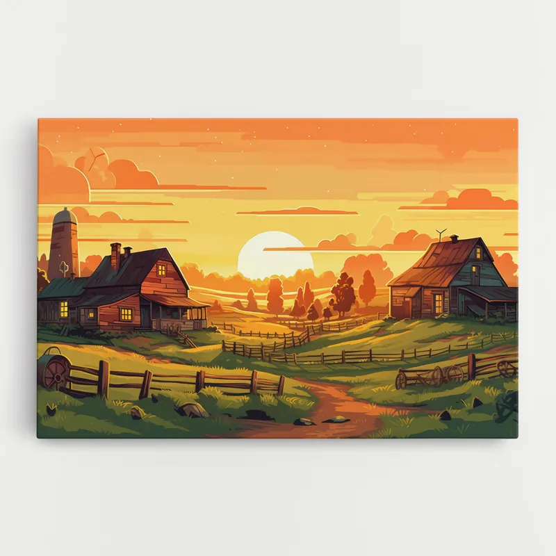 Leinwandbild Farmhouse Sunlight Kostenfreie Lieferung
