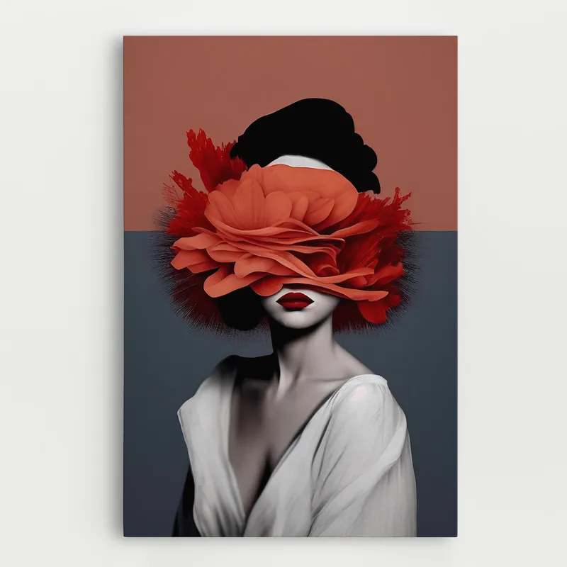 Jetzt Bestellen Leinwandbild Red Flower Woman
