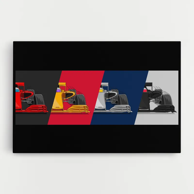 Knallerangebot Leinwandbild F1 Cars