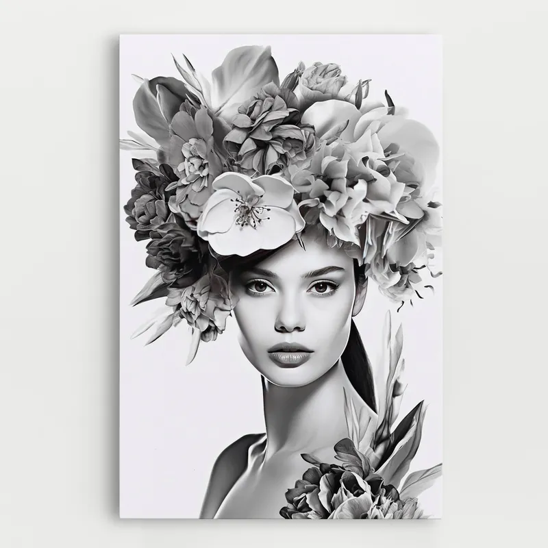 Abverkauf Leinwandbild Flower Crown Woman