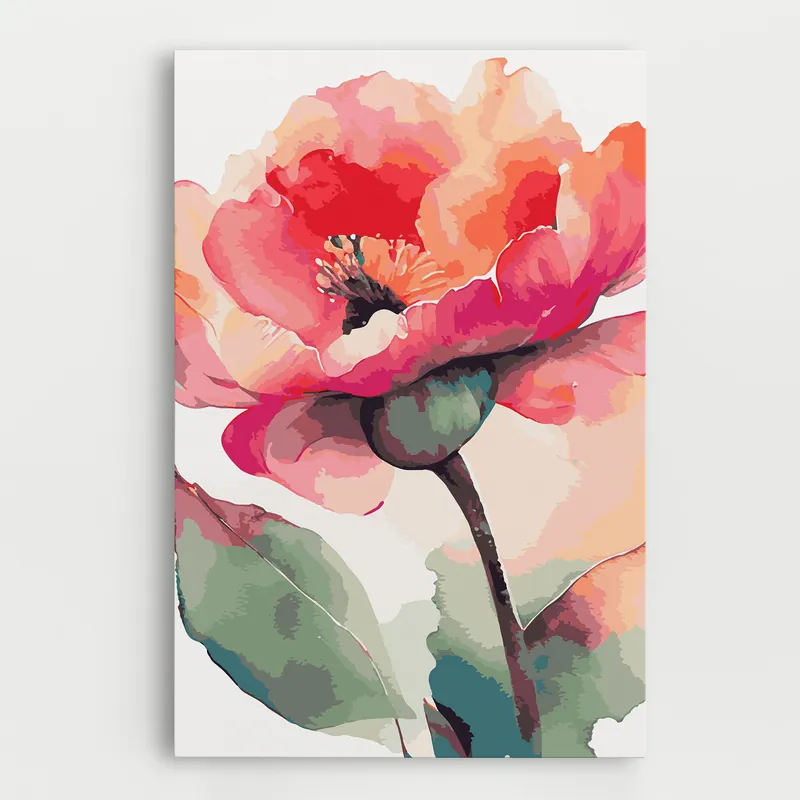 Beliebt Leinwandbild Pastel Poppy