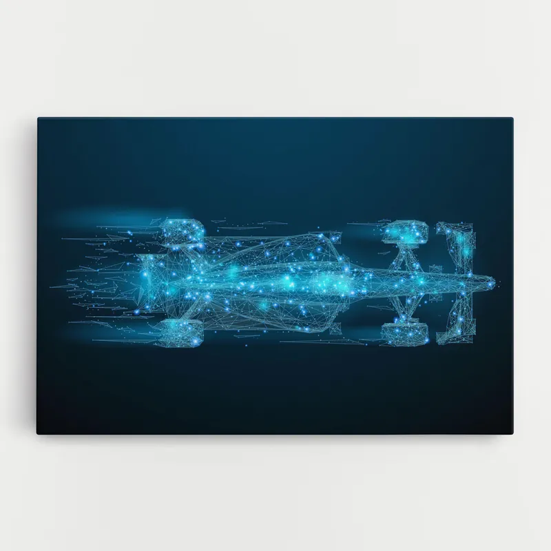 Leinwandbild Blue Light F1 Garantierte Lieferung