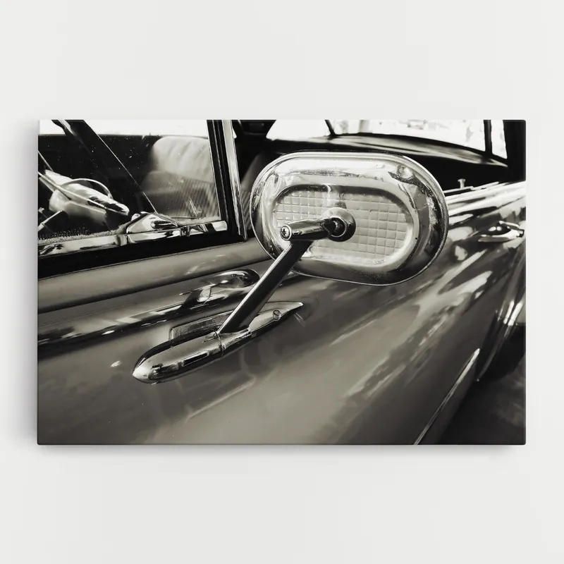 Rabatt Leinwandbild Close Up Grey Car