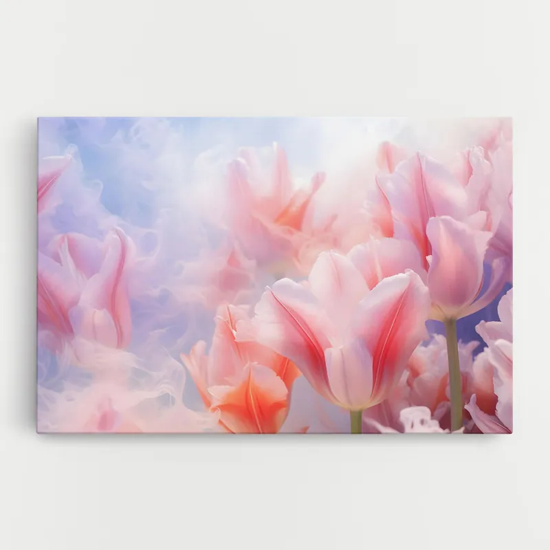 Zertifiziert Leinwandbild Dreamy Pink Tulips