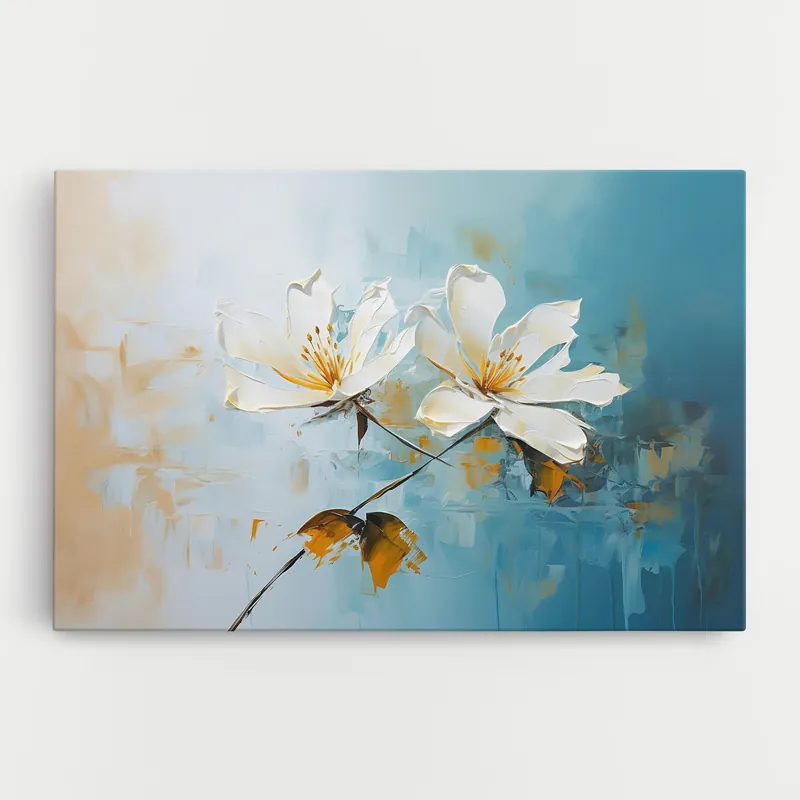 Leinwandbild Small White Flower Art Solange Der Vorrat Reicht