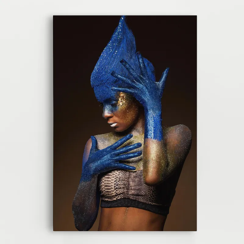 Ausverkauf Leinwandbild Blue Hands Makeup