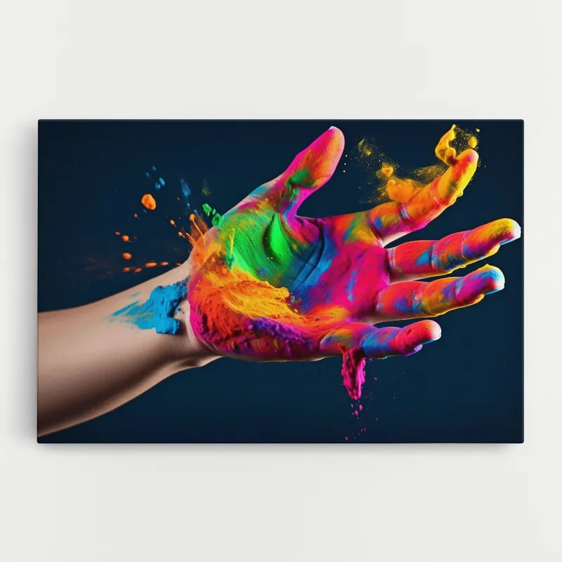 Leinwandbild Colorful Hand Billig