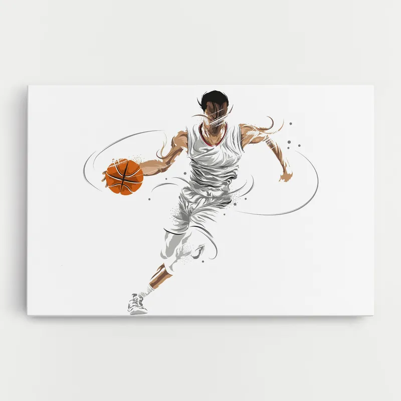 Leinwandbild Dribbling Basketbal Billig