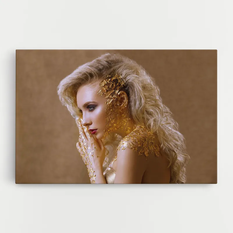 Leinwandbild Gold Paper Makeup Jetzt Kaufen
