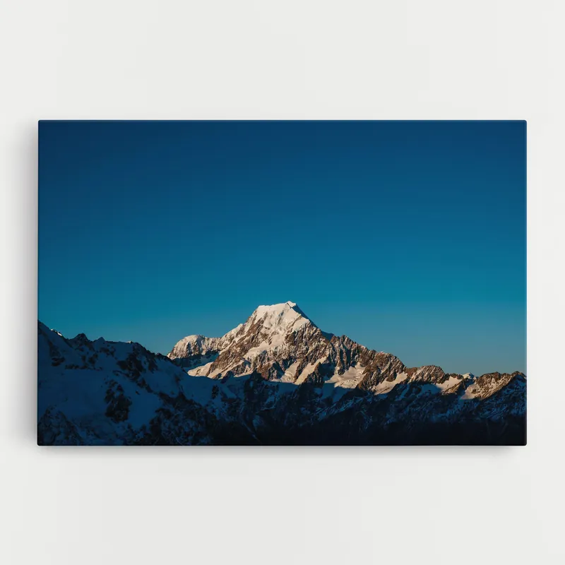 Angebot Leinwandbild Blue Snowy Mountain