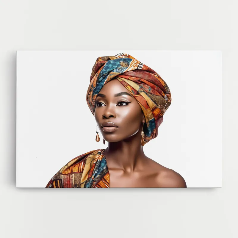 Letzte Chance Leinwandbild African Woman Turban