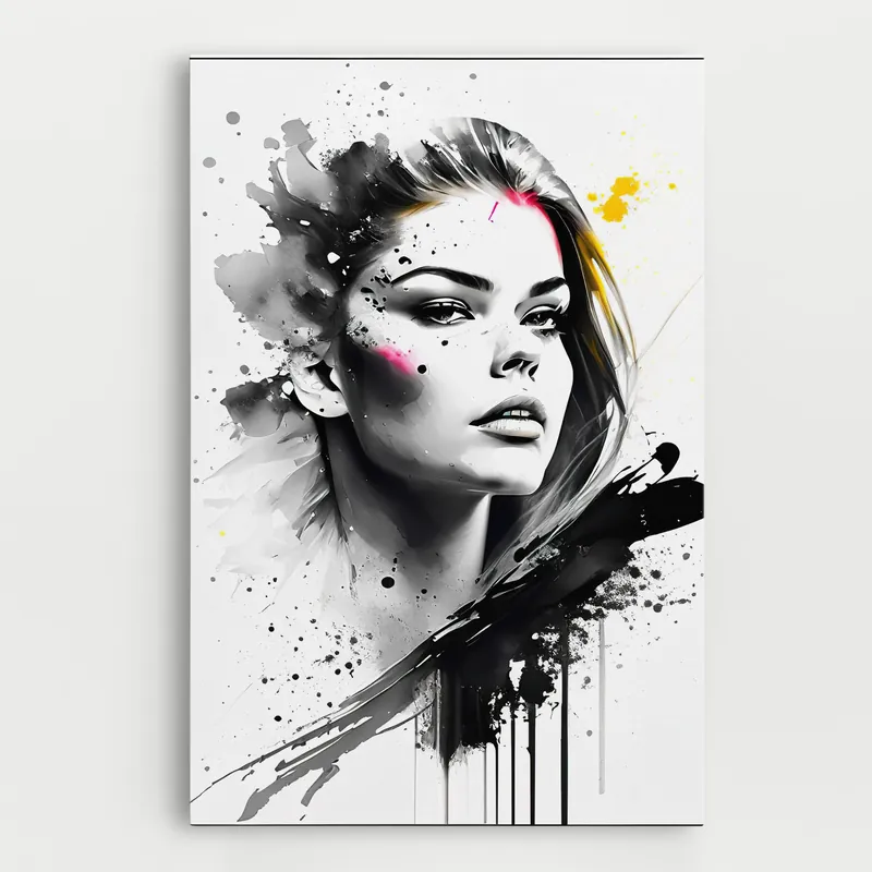 Neu Im Sortiment Leinwandbild Ink Splash Portrait