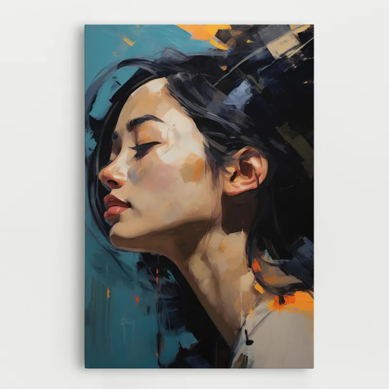 Leinwandbild Acrylic Asian Portrait Top-Seller