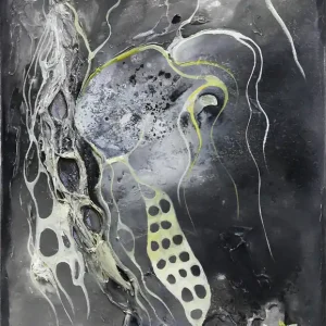 Sonderangebot B. Ossowski: Silver Planet, Originalgemälde (Unikat)