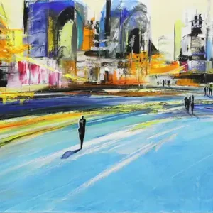 Kracherpreis Acrylgemälde: Perspektivwechsel II, K. Namazi, Original/Unikat