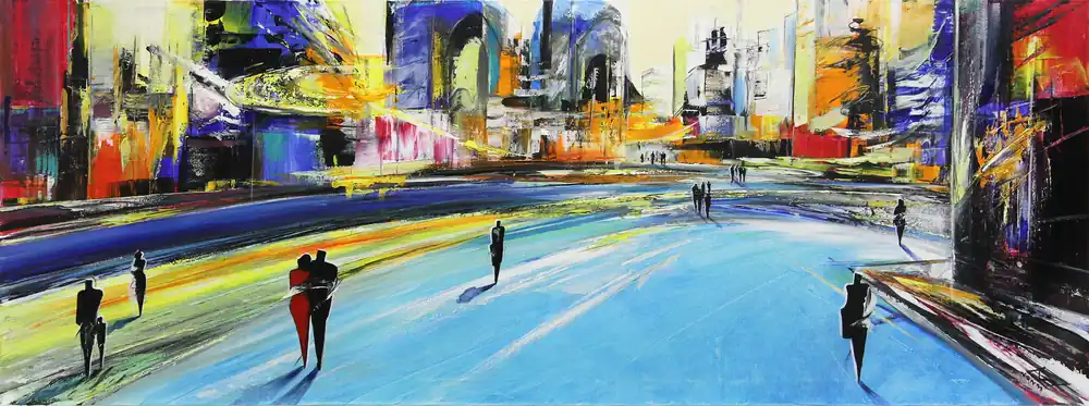 Kracherpreis Acrylgemälde: Perspektivwechsel II, K. Namazi, Original/Unikat