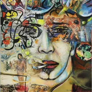 Moderne Kunst: The World in my Head II, K. Namazi, Original/Unikat Direktkauf