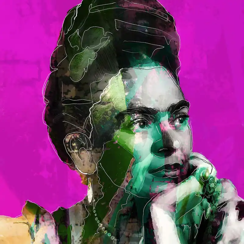 Kunstdruck, signiert: Pink Frida, Holger Mühlbauer-Gardemin, Edition, Nr. 1/100 Top-Angebot
