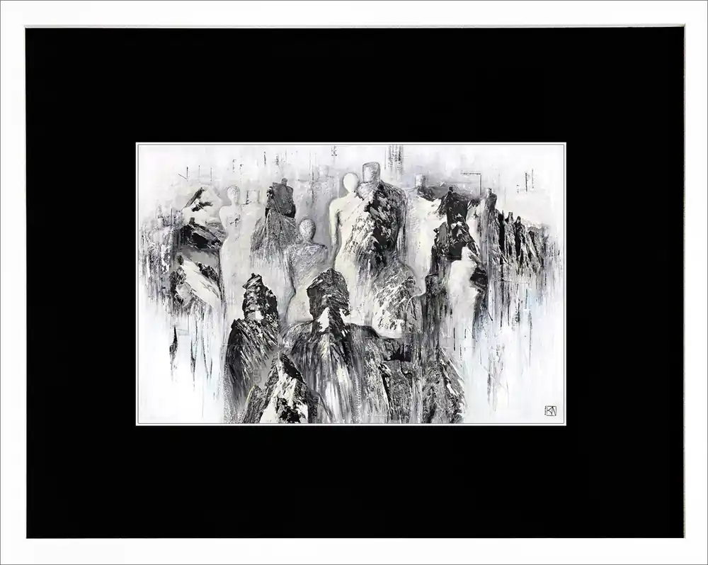 Fineartprint, signiert: Vor dem Aufstieg, K. Namazi, limitierte Edition auf Papier, Nr. 1/150 Begrenztes Angebot