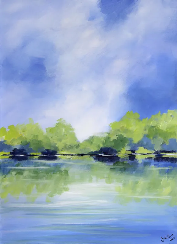 Aktuell M. Kühne: Sommerhimmel II, Edition, signierter Kunstdruck