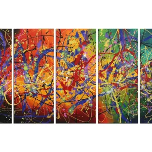 Abstrakte Originalkunst : Farbkosmos I, G. Hung, Unikat Sonderangebot