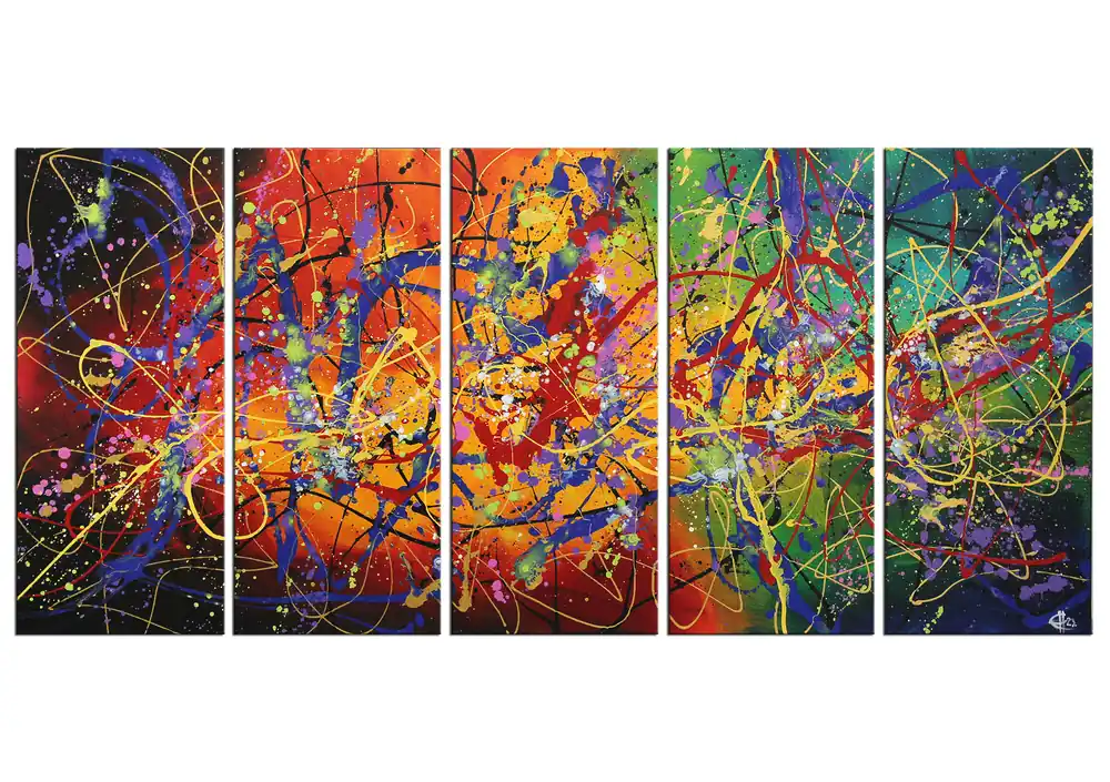 Abstrakte Originalkunst : Farbkosmos I, G. Hung, Unikat Sonderangebot