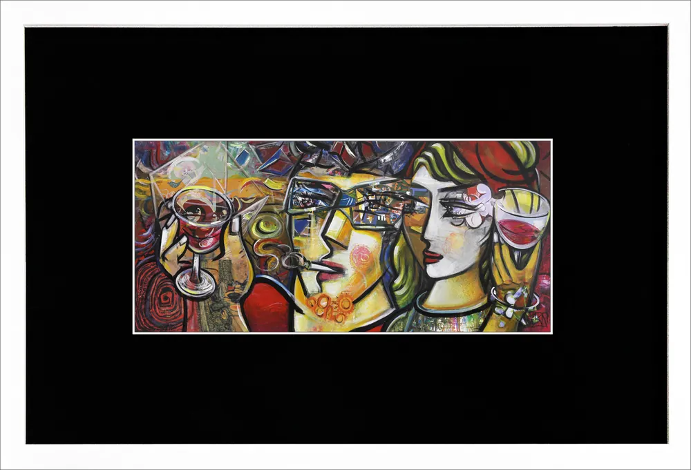 Fineartprint, signiert: Der Weinkenner I, K. Namazi, limitierte Edition auf Papier, Nr. 2/150 Top-Preis