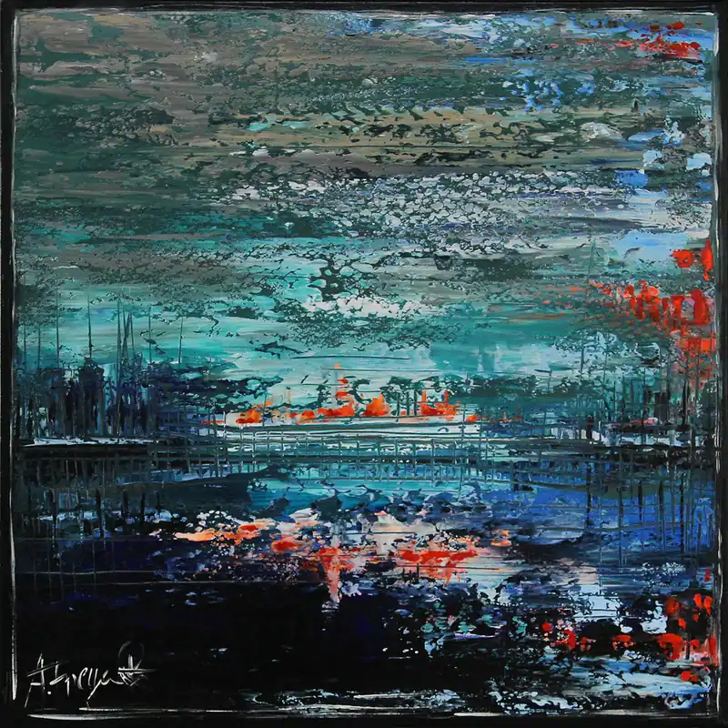 Versand Am Gleichen Tag A. Freymuth: Erscheinung, Acrylmalerei abstrakt, Originalgemälde (Unikat)