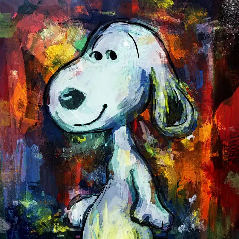 Expressversand Moderne Pop Art: Snoopy, H. Mühlbauer-Gardemin, Original/serielles Unikat