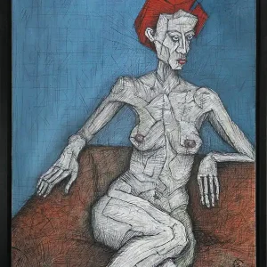 C. Blechschmidt: Eva, Original/Unikat, zeitgenössisches Ölgemälde Rabatt