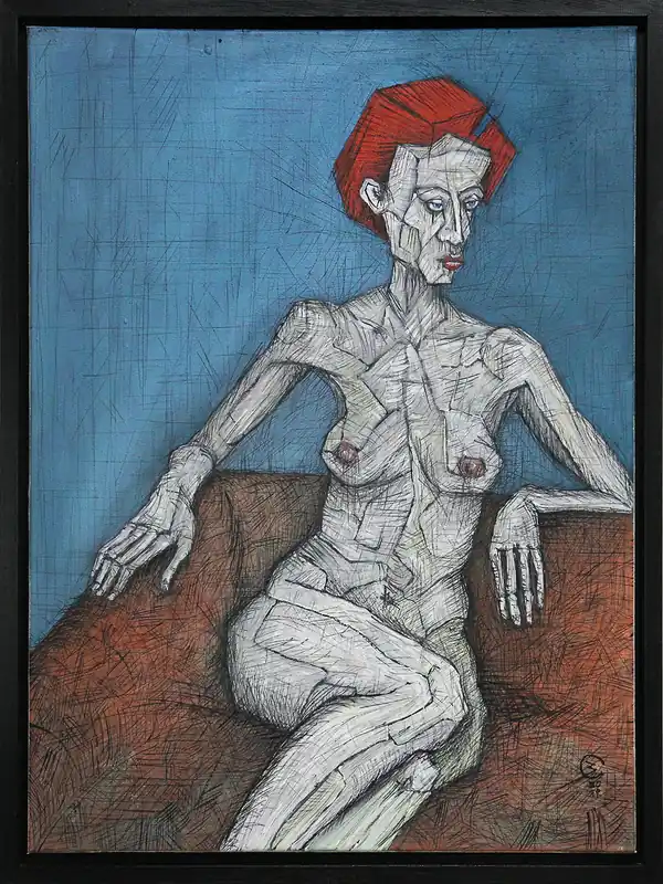 C. Blechschmidt: Eva, Original/Unikat, zeitgenössisches Ölgemälde Rabatt