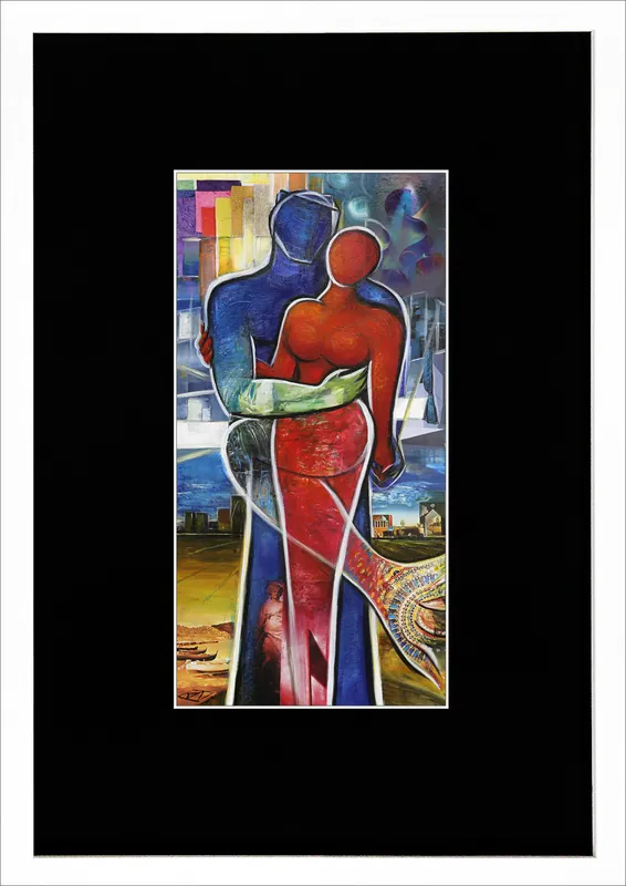 Fineartprint, signiert: Beach of Love, K. Namazi, limitierte Edition auf Papier, Nr. 2/150 Kostenfreie Lieferung