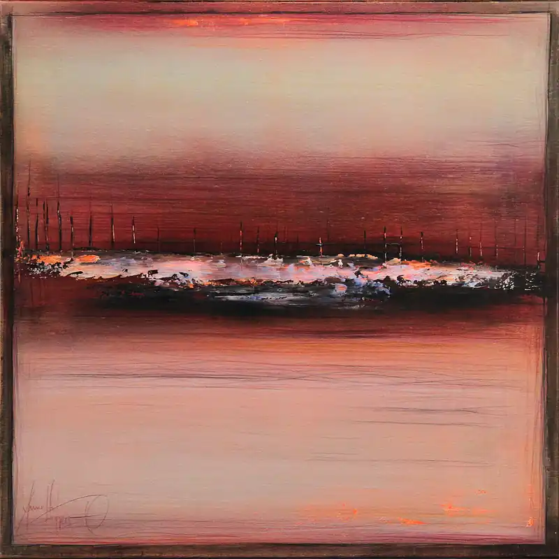 Direktkauf A. Freymuth: Langer Weg, Acrylmalerei abstrakt, Originalgemälde (Unikat)