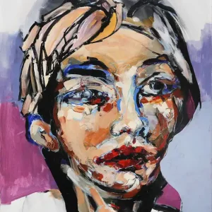 J.J. Piezanowski: Tout comme une épure, neoexpressionist. Porträt (Original/Unikat) Finale Aktion