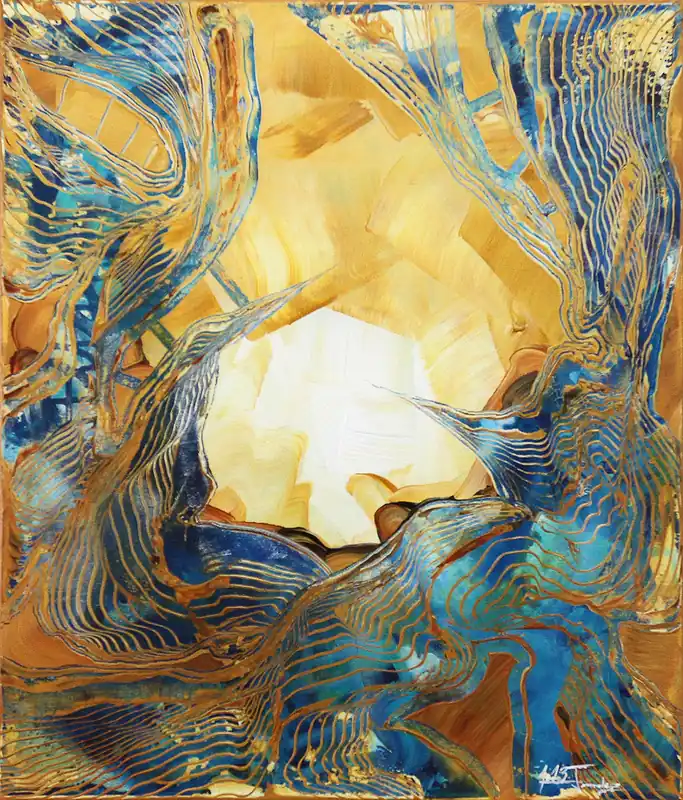 Unikat: Kontemplation I, Originalgemälde, J. Fernandez, Acrylbilder Top-Preis