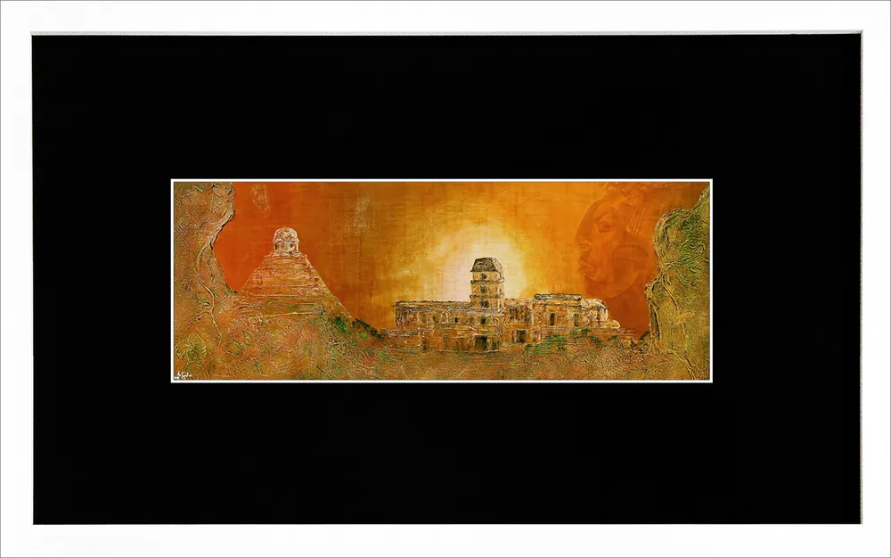 Letzte Chance Limitierte Edition auf Papier, A. Garbe: Pakals Vermächtnis, signierter Fineartprint, Nr. 1/150