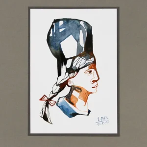 L. Roth: Das Fräuleinwunder. originale Grafik/Zeichnung (Unikat) Neue Ware