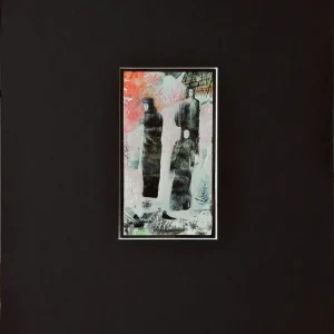 Gratis Versand Malerei auf Papier: Witwen, A. Larrett, Original (Unikat)